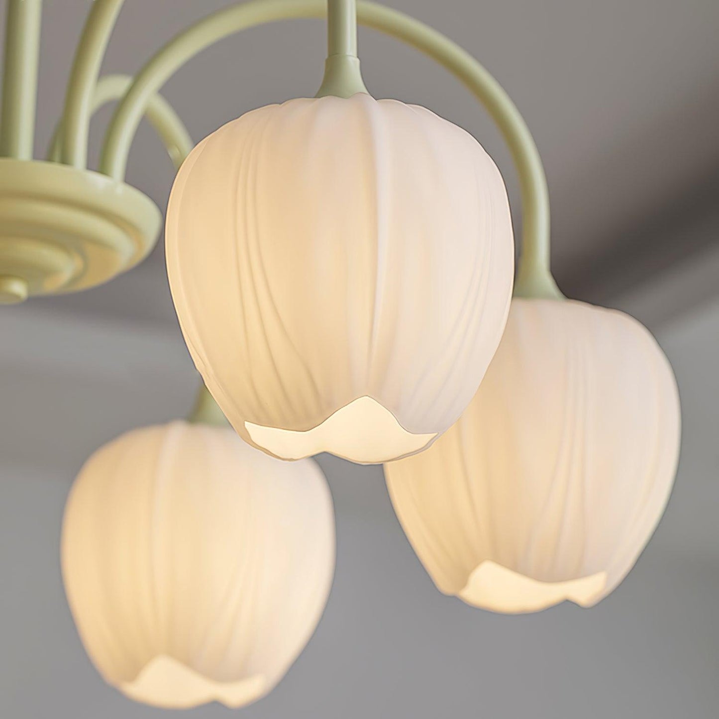 Tulip Chandelier Ceiling Lamp | Modern Floral Light Fixture for Living and Dining