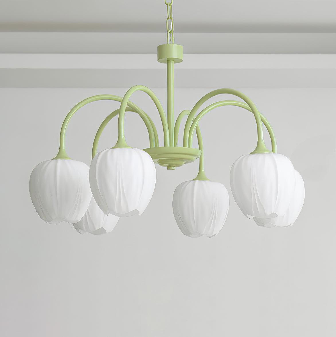 Tulip Chandelier Ceiling Lamp | Modern Floral Light Fixture for Living and Dining