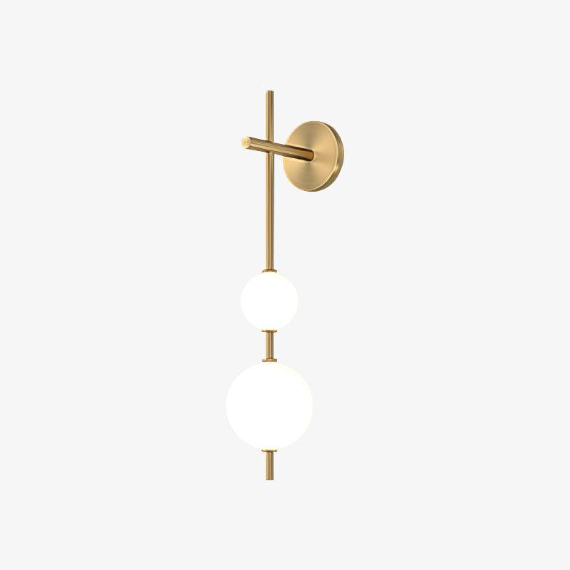 Modern Wall Lamp | Vertical Glass Globe Sconce for Bedroom