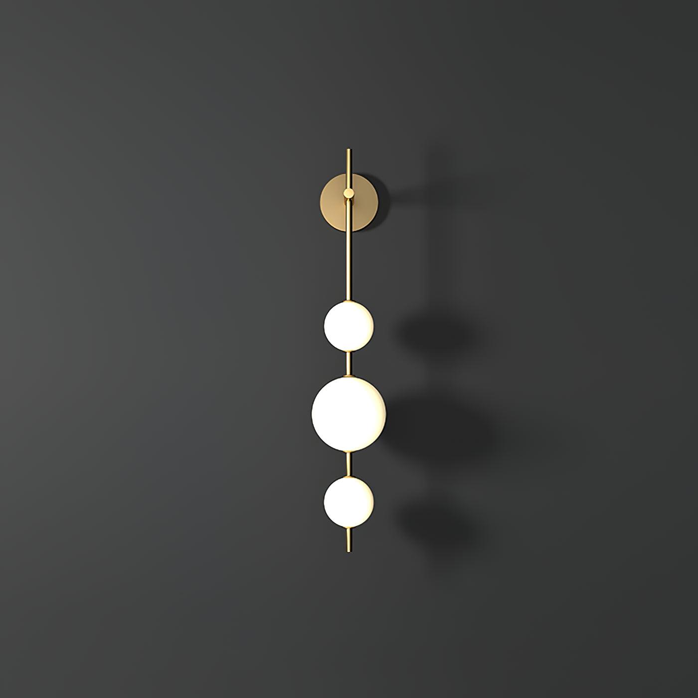 Modern Wall Lamp | Vertical Glass Globe Sconce for Bedroom