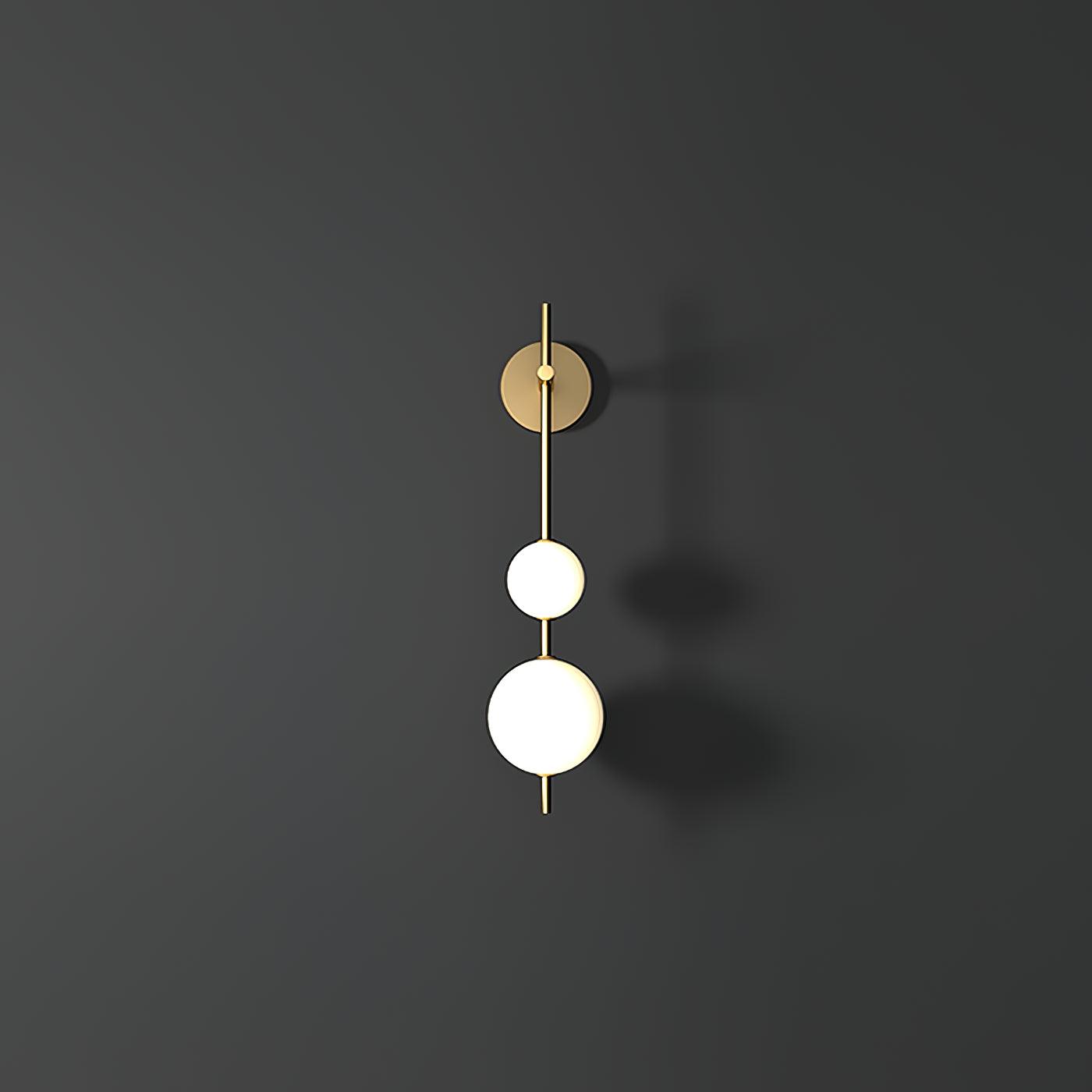 Modern Wall Lamp | Vertical Glass Globe Sconce for Bedroom
