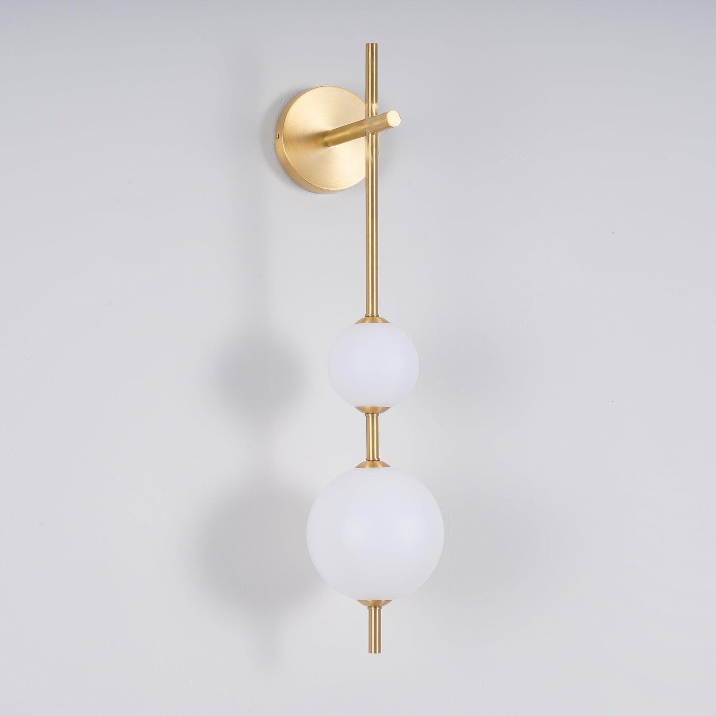 Modern Wall Lamp | Vertical Glass Globe Sconce for Bedroom