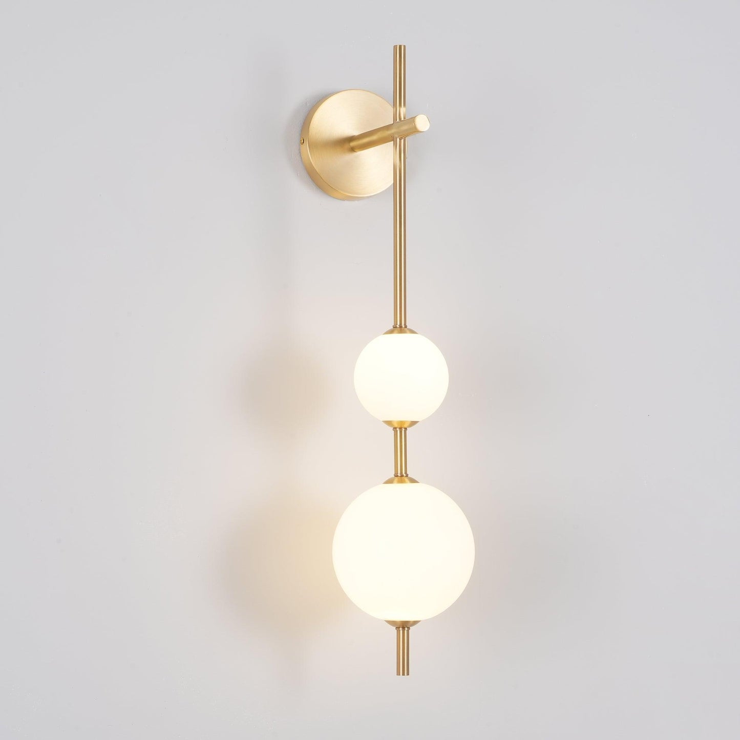 Modern Wall Lamp | Vertical Glass Globe Sconce for Bedroom