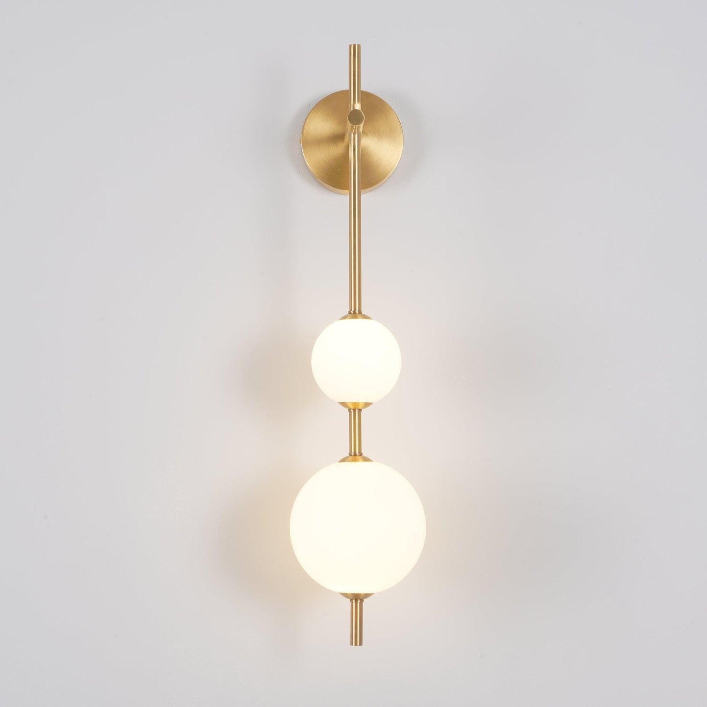 Modern Wall Lamp | Vertical Glass Globe Sconce for Bedroom