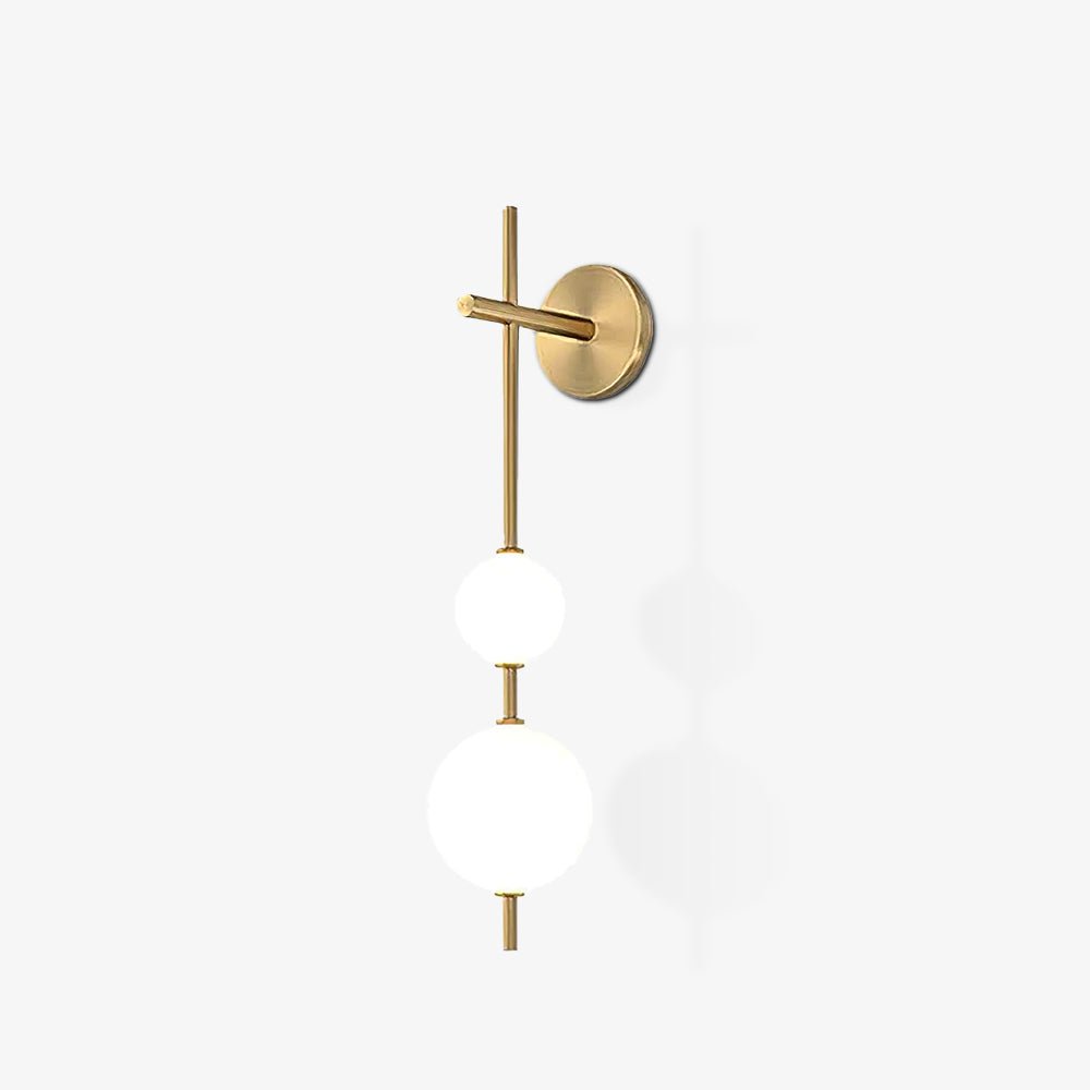 Modern Wall Lamp | Vertical Glass Globe Sconce for Bedroom