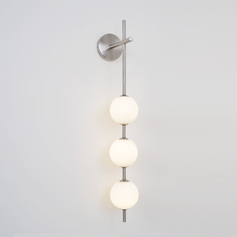 Modern Wall Lamp | Vertical Glass Globe Sconce for Bedroom