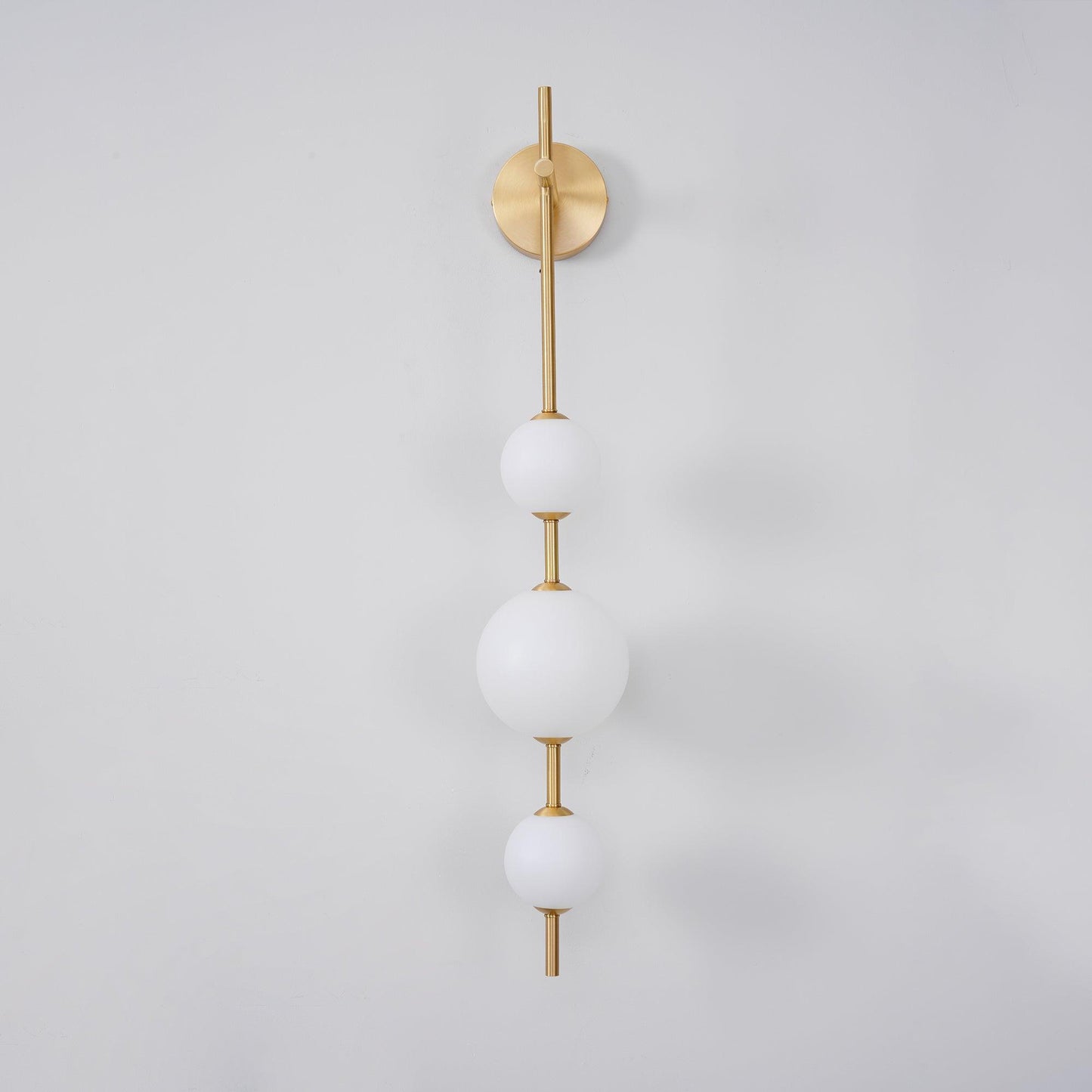 Modern Wall Lamp | Vertical Glass Globe Sconce for Bedroom