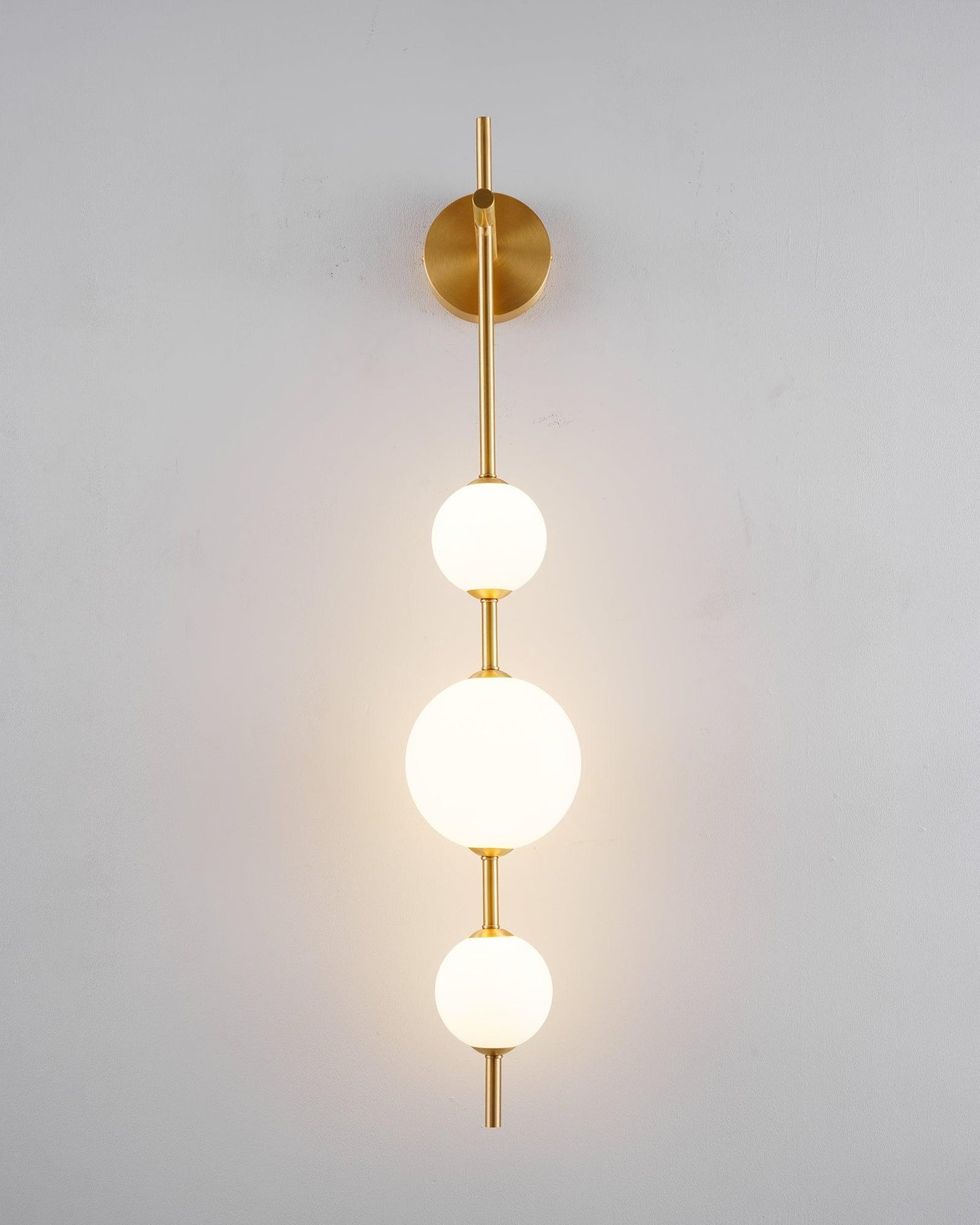 Modern Wall Lamp | Vertical Glass Globe Sconce for Bedroom