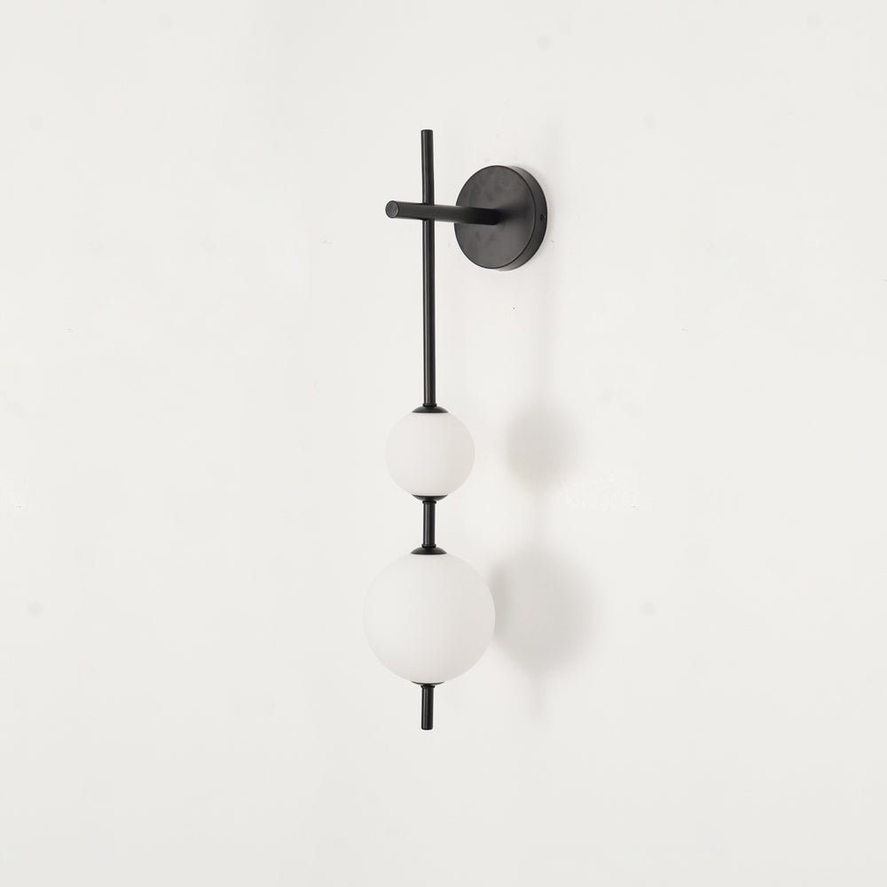 Modern Wall Lamp | Vertical Glass Globe Sconce for Bedroom