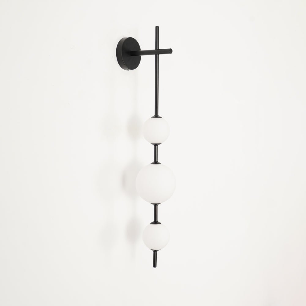 Modern Wall Lamp | Vertical Glass Globe Sconce for Bedroom
