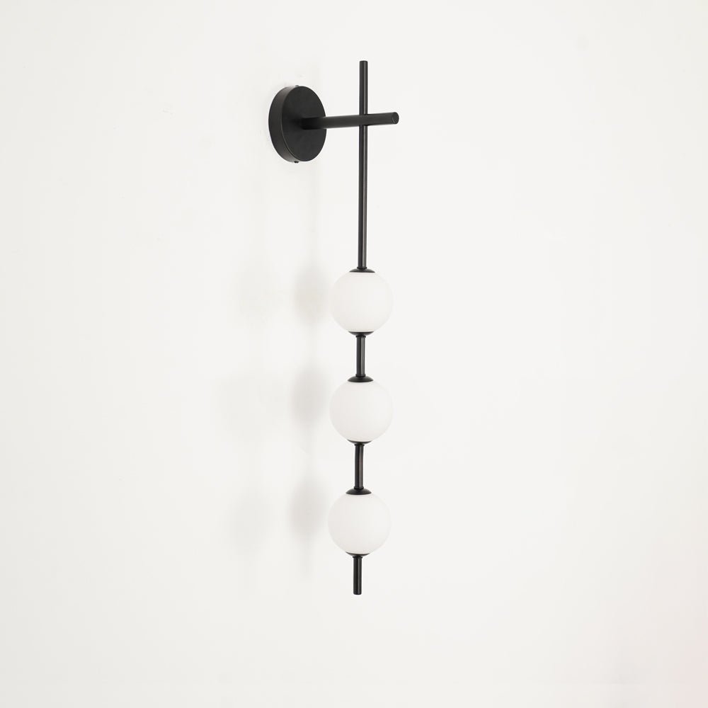 Modern Wall Lamp | Vertical Glass Globe Sconce for Bedroom