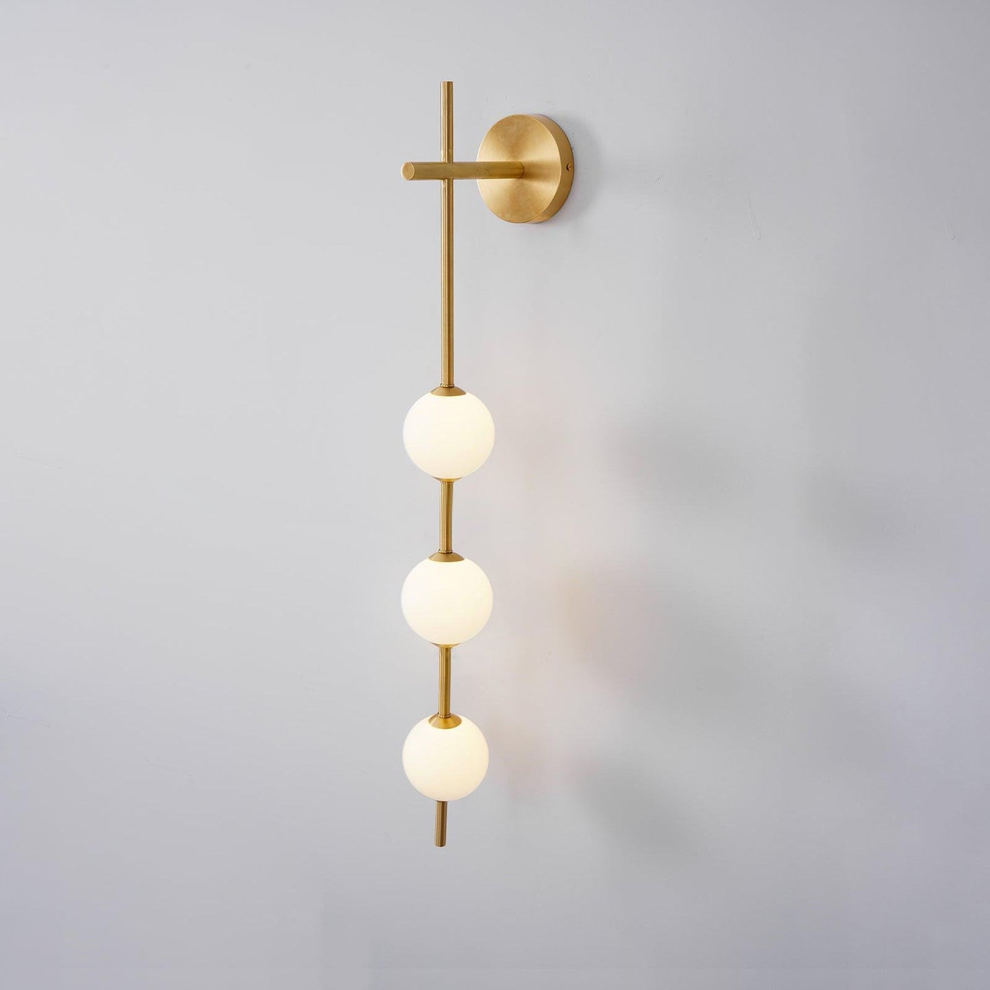 Modern Wall Lamp | Vertical Glass Globe Sconce for Bedroom