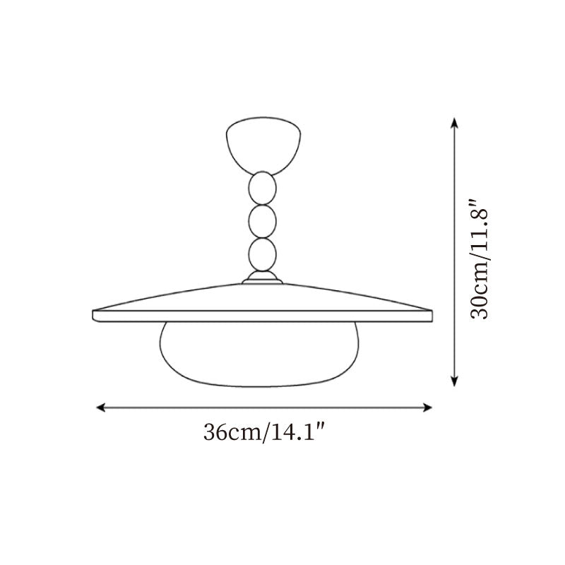 Modern Wood and Alabaster Ceiling Light | Elegant LED Lamp for Dining or Living Room