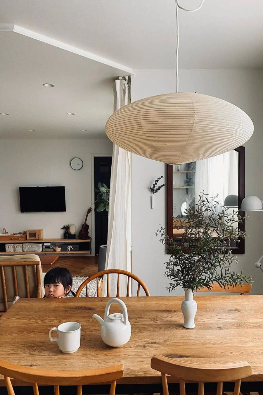 Japanese Paper Pendant Ceiling Lamp | Modern Hanging Light for Bedroom and Living