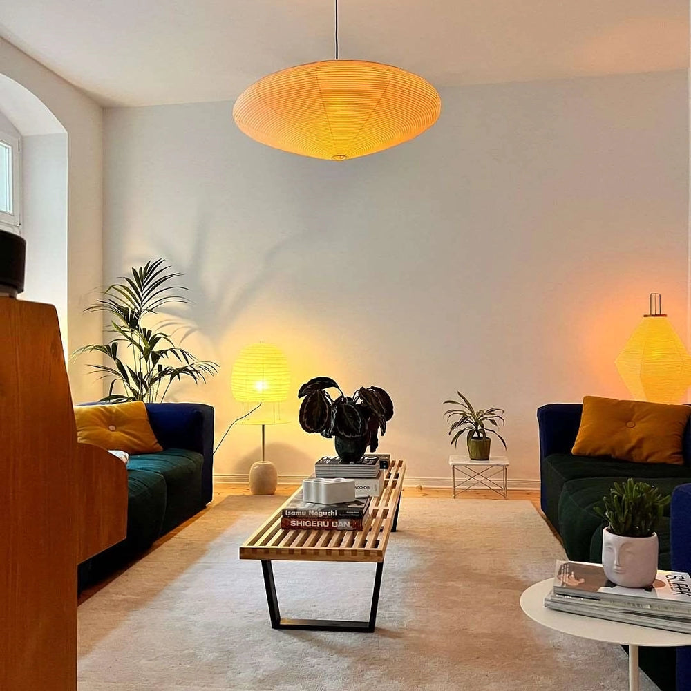Japanese Paper Pendant Ceiling Lamp | Modern Hanging Light for Bedroom and Living