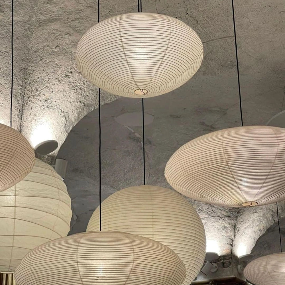 Japanese Paper Pendant Ceiling Lamp | Modern Hanging Light for Bedroom and Living