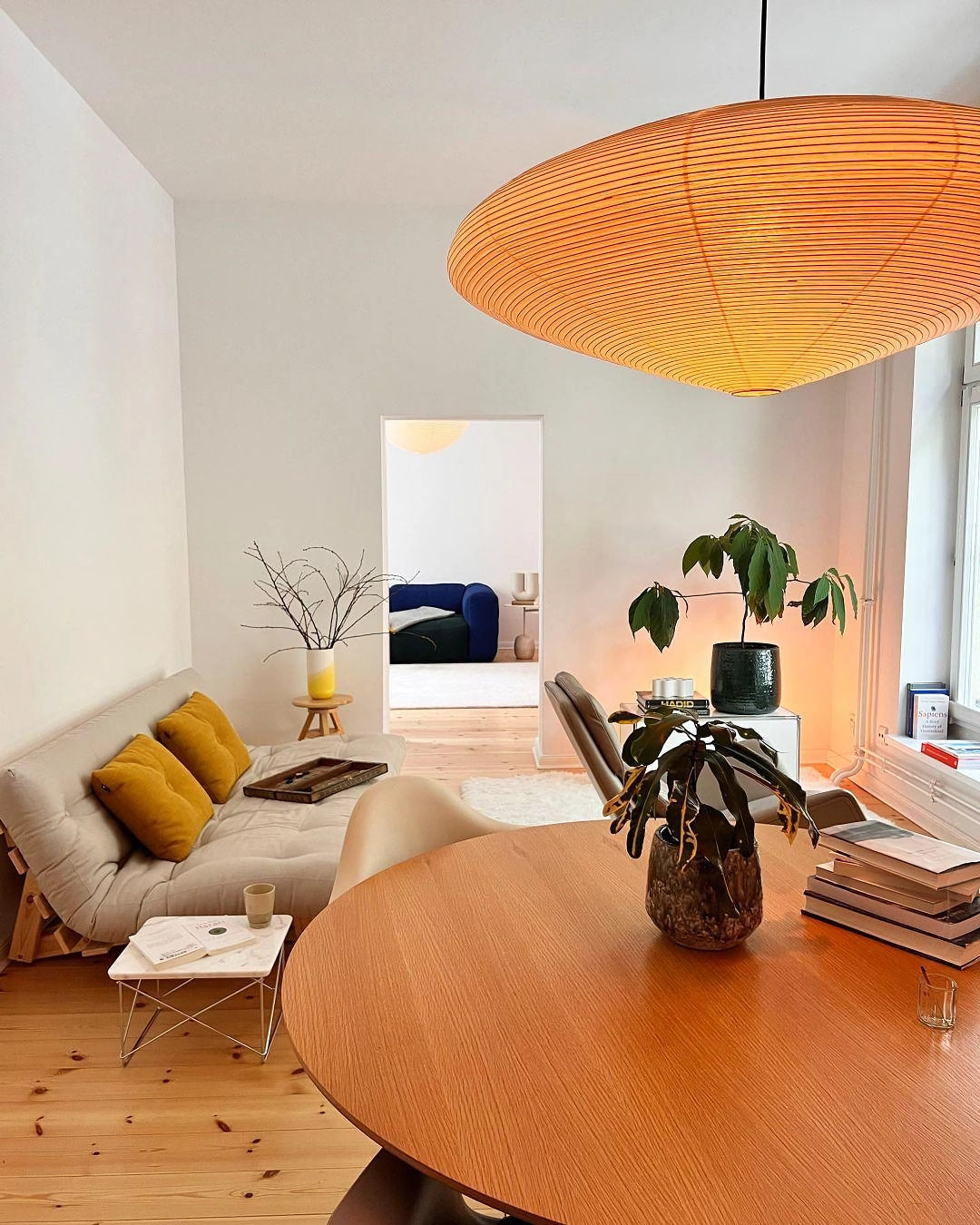 Japanese Paper Pendant Ceiling Lamp | Modern Hanging Light for Bedroom and Living