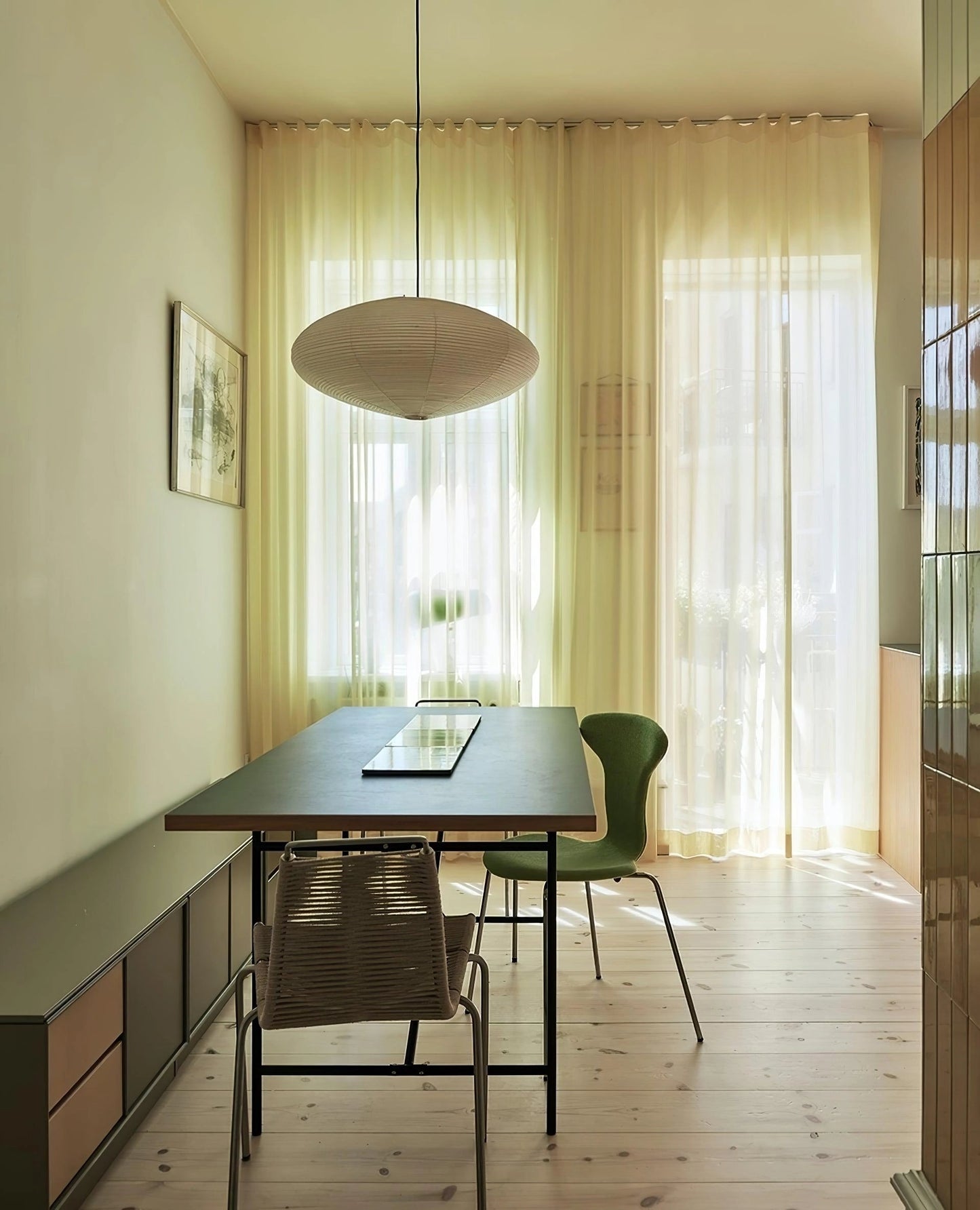 Japanese Paper Pendant Ceiling Lamp | Modern Hanging Light for Bedroom and Living