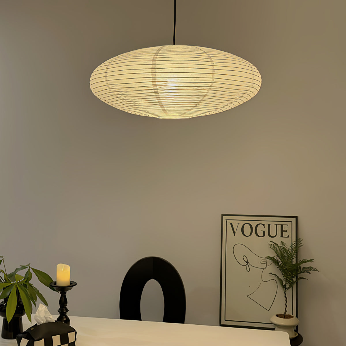 Japanese Paper Pendant Ceiling Lamp | Modern Hanging Light for Bedroom and Living