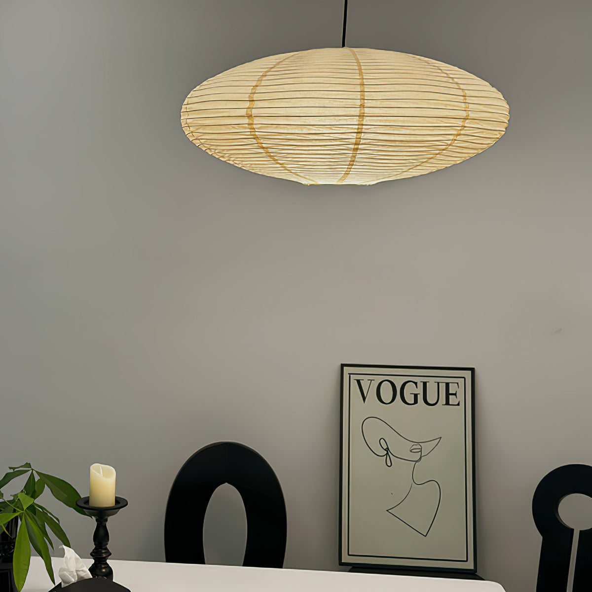 Japanese Paper Pendant Ceiling Lamp | Modern Hanging Light for Bedroom and Living