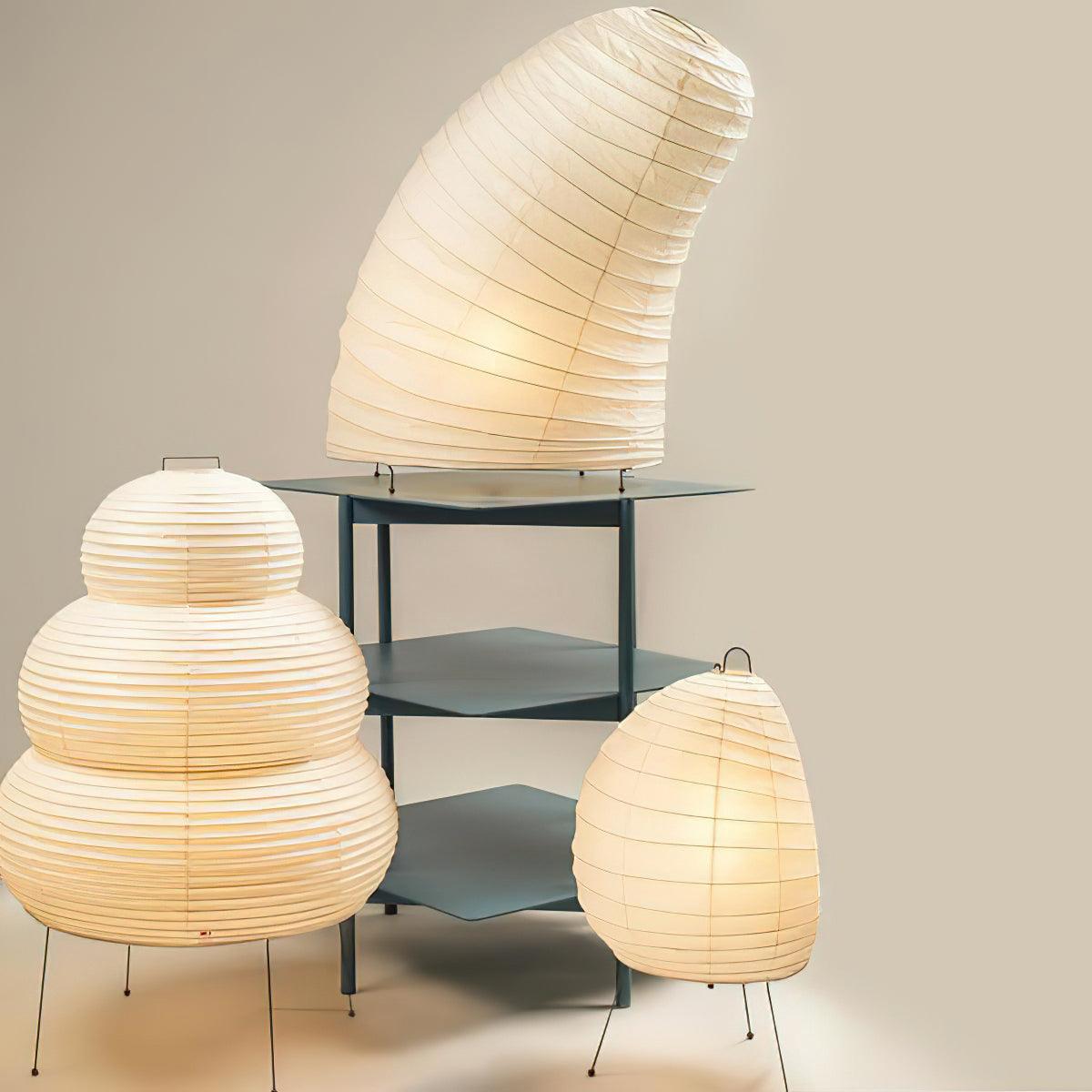 Modern Paper Table Lamp | Floor Lamp with Soft Glow for Living Room and Bedroom