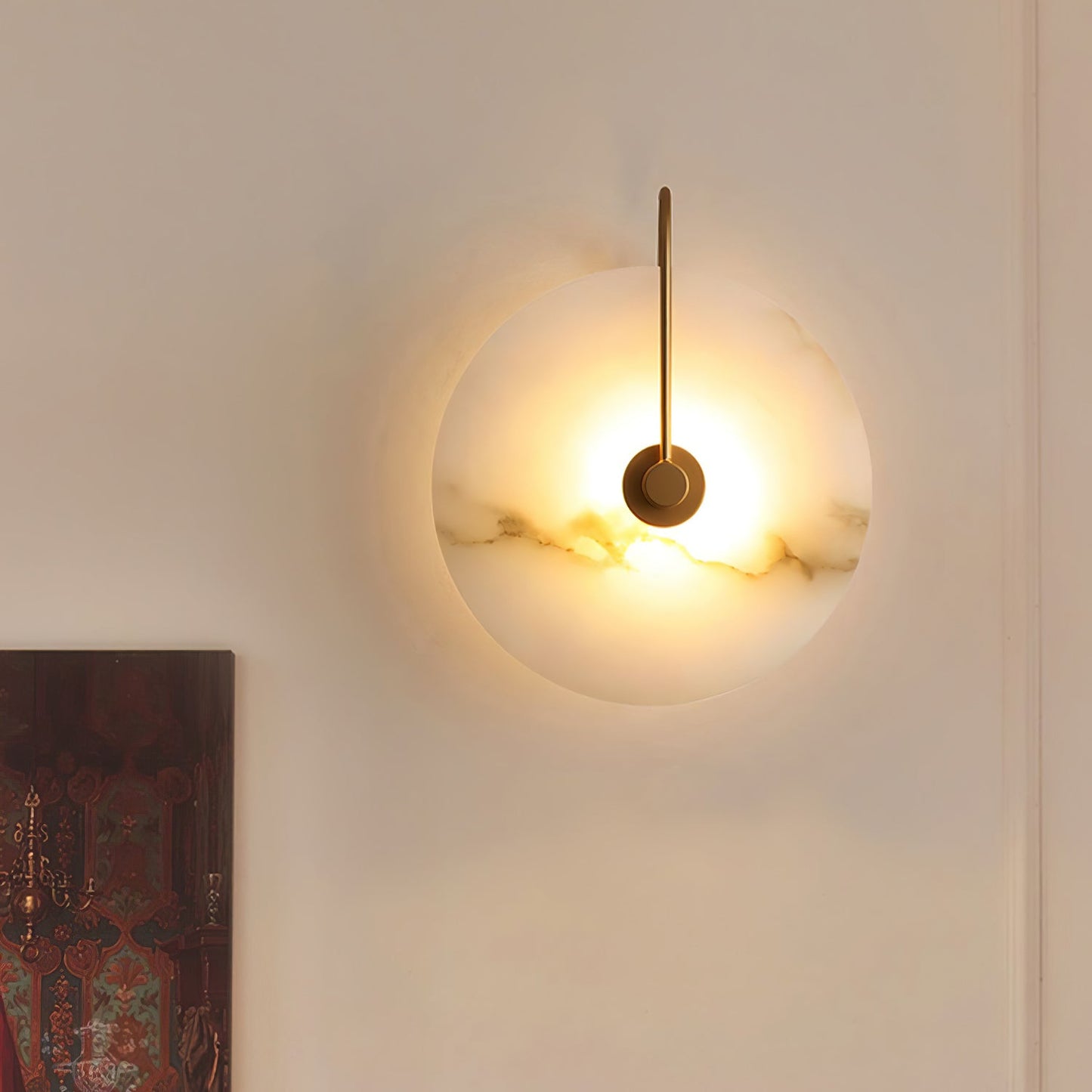 Round Disc Wall Lamp Sconce | Modern Ambient Wall Light for Bedroom and Living