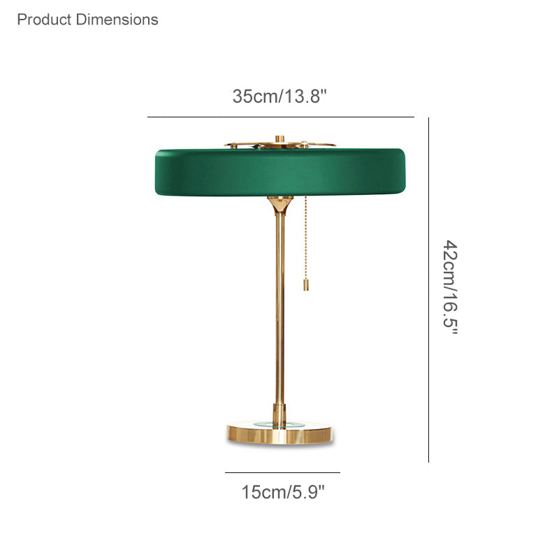 Vintage Mid Century Table Lamp with Pull Chain | Bedside and Desk Lighting