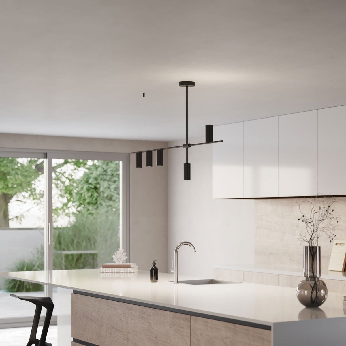 Modern Cylinder LED Pendant Light | Minimalist Dining Room Ceiling Lamp