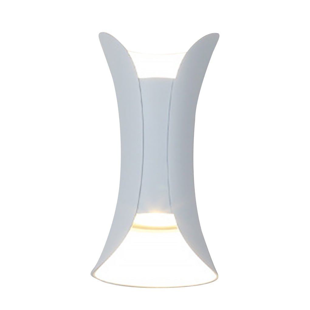 Outdoor LED Wall Sconce in Modern Curved Design | Waterproof Up and Down Wall Light