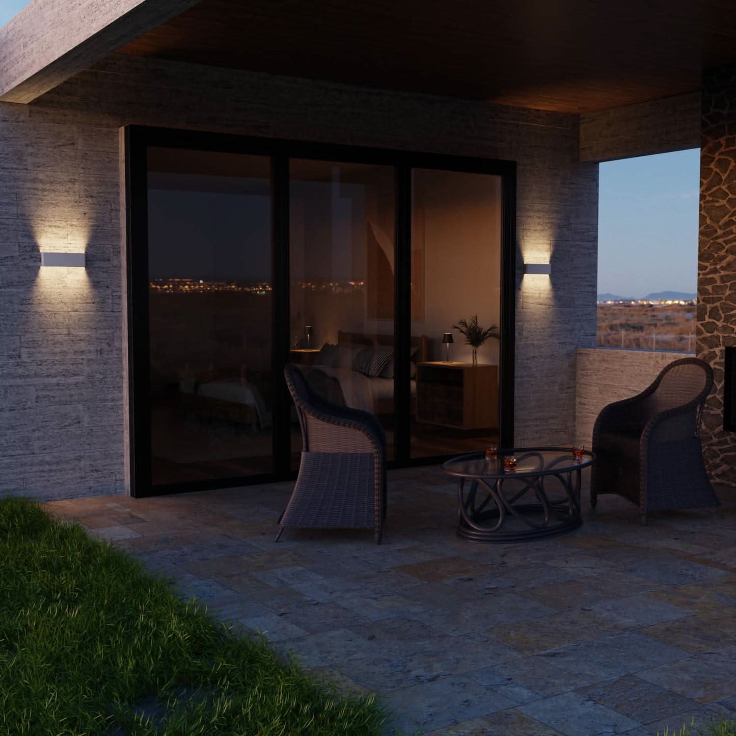 Rectangular LED Wall Light Sconce | Modern Bedroom Living Room Wall Lamp