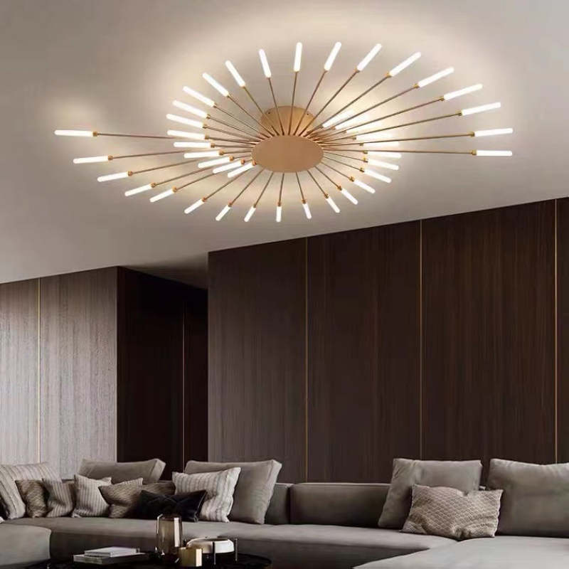 Modern Fireworks Flush Mount LED Ceiling Light | Decorative Living Room Lamp