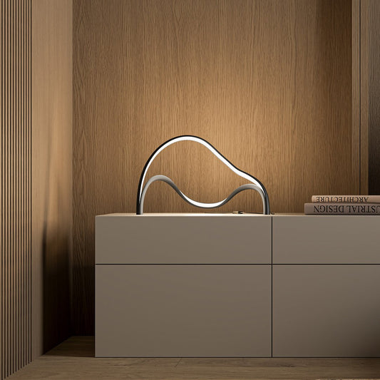 Modern LED Table Lamp with Sculptural Design | Elegant Bedside and Desk Light