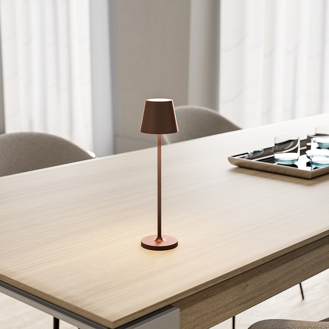 Rechargeable LED Table Lamp with Touch Dimmer | Modern Bedside and Dining Light