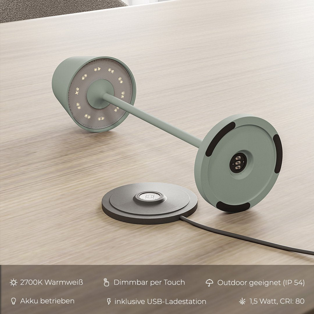 Rechargeable LED Table Lamp with Touch Dimmer | Modern Bedside and Dining Light