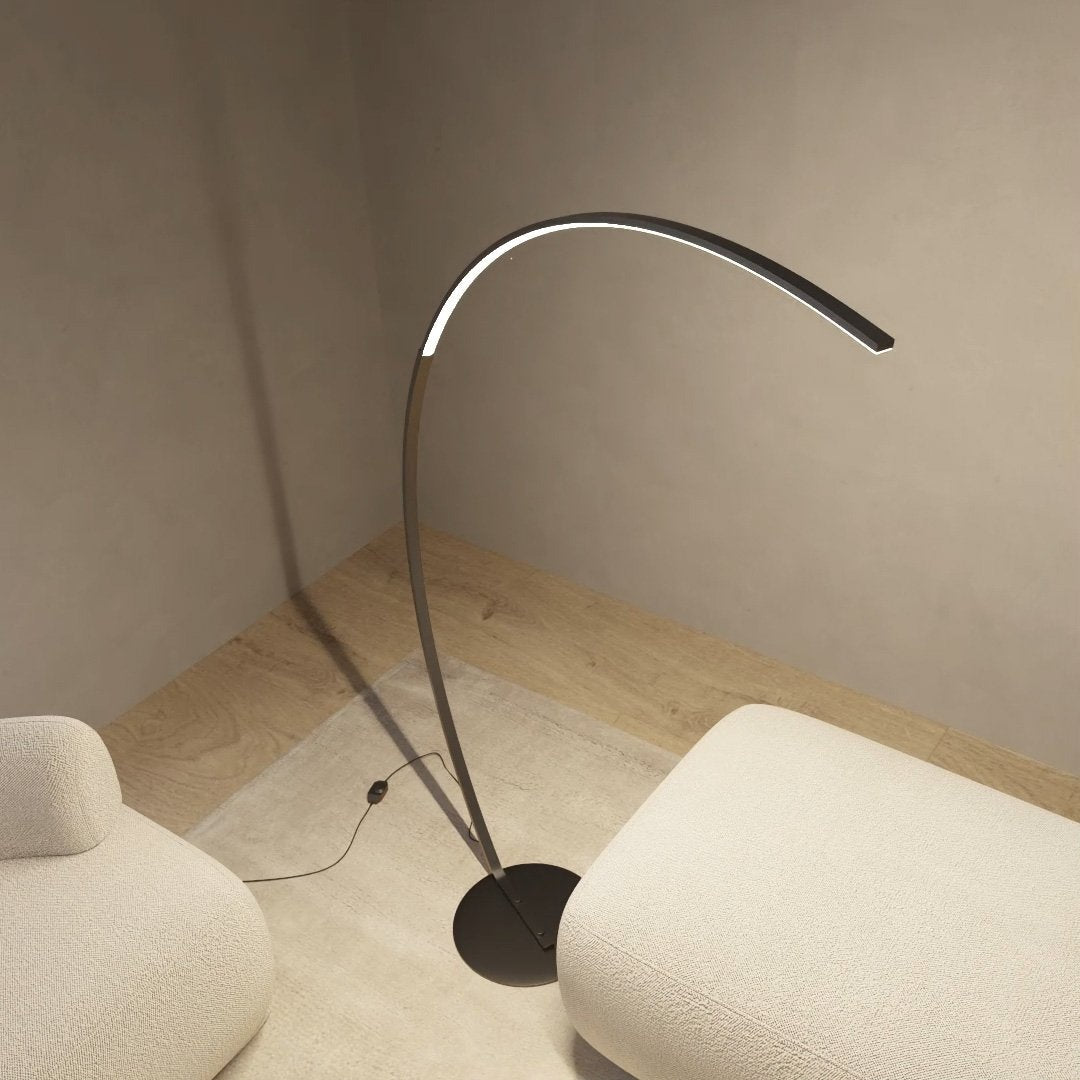Modern Arc LED Floor Lamp in Minimalist Style | Adjustable Standing Light for Living Room