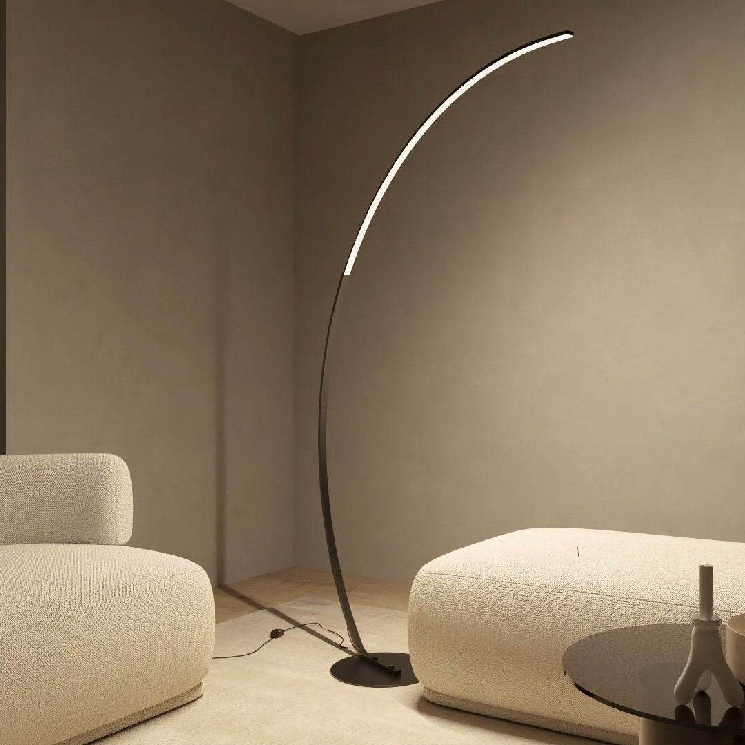 Modern Arc LED Floor Lamp in Minimalist Style | Adjustable Standing Light for Living Room