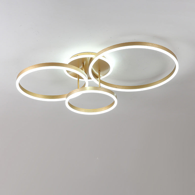 Modern Circular LED Flush Mount Ceiling Light | Luxury Low Profile Chandelier Lamp