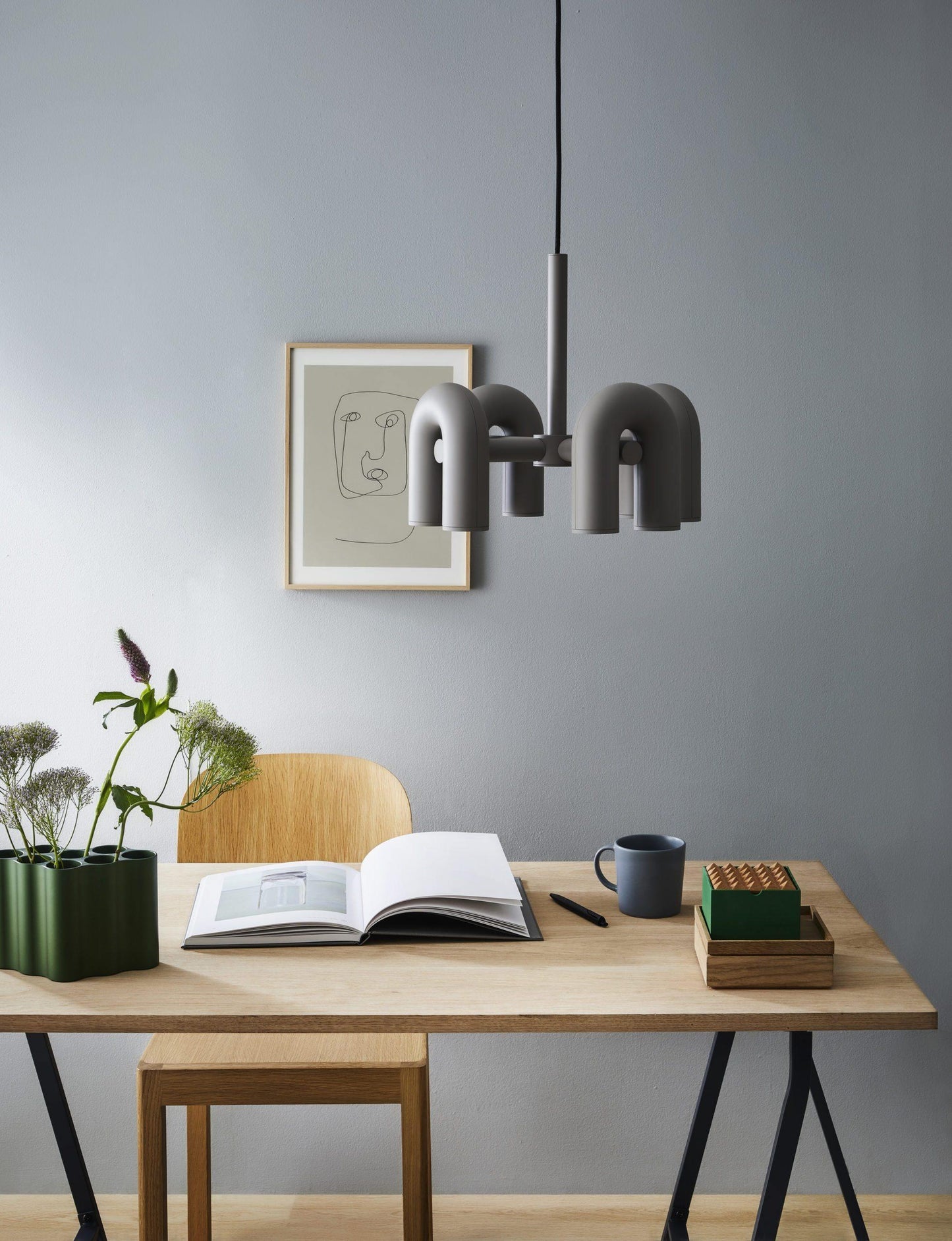 Modern U-Shape Ceiling Lamp | Playful LED Chandelier for Living Room