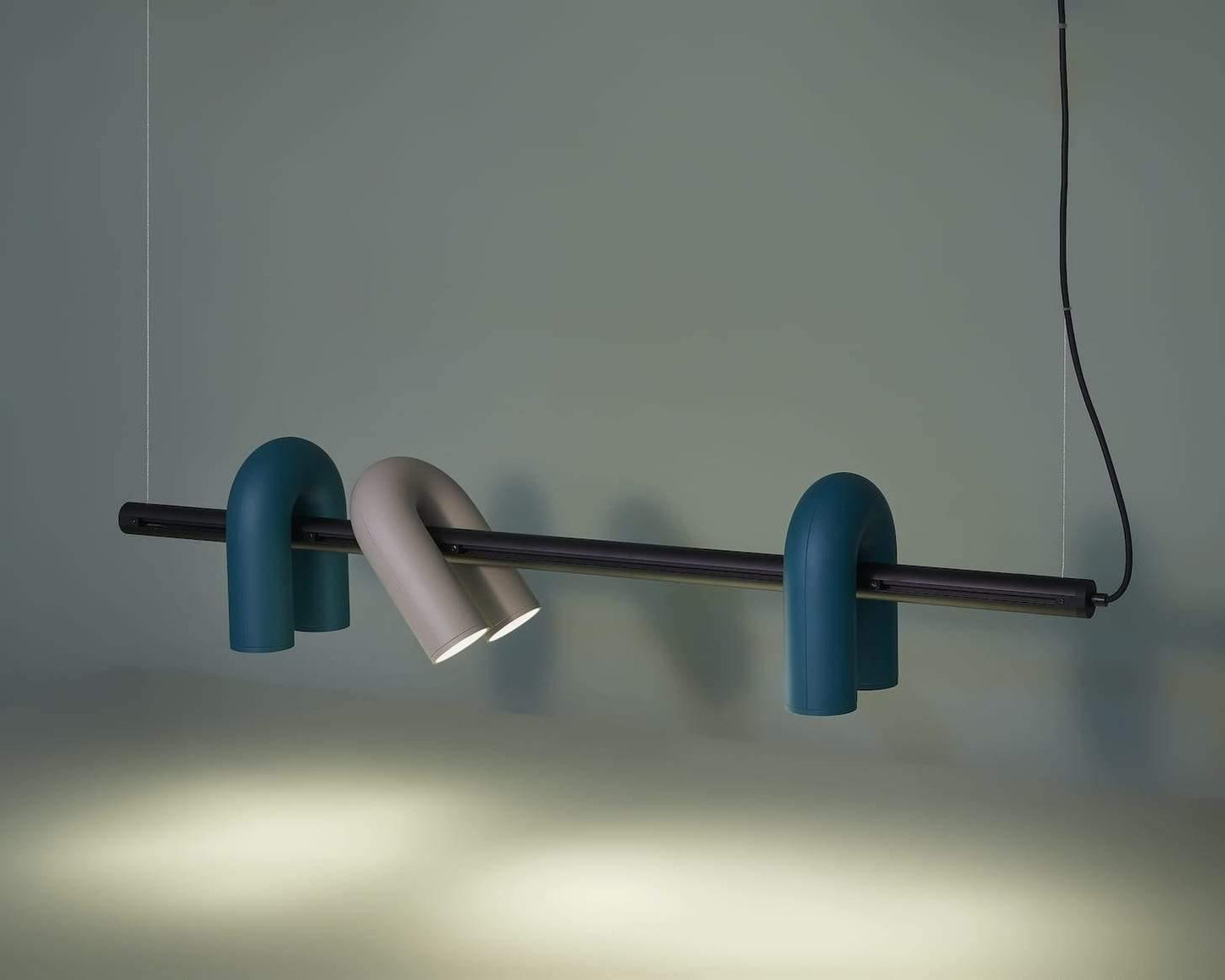 Modern U-Shape Ceiling Lamp | Playful LED Chandelier for Living Room