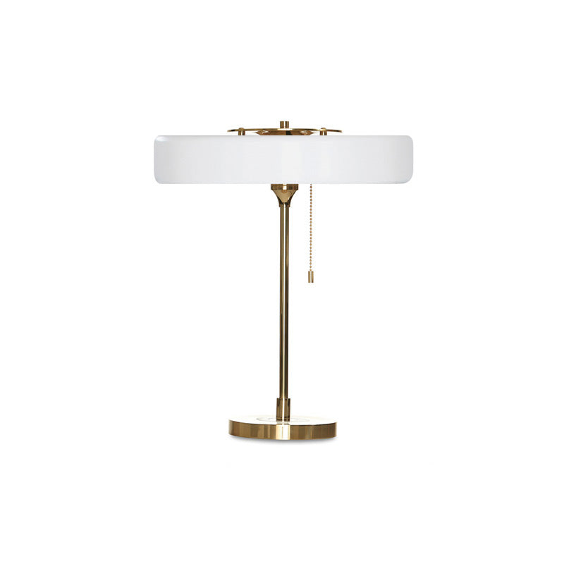 Vintage Mid Century Table Lamp with Pull Chain | Bedside and Desk Lighting