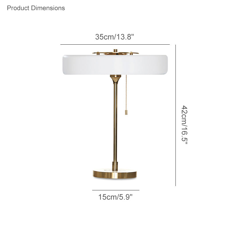 Vintage Mid Century Table Lamp with Pull Chain | Bedside and Desk Lighting