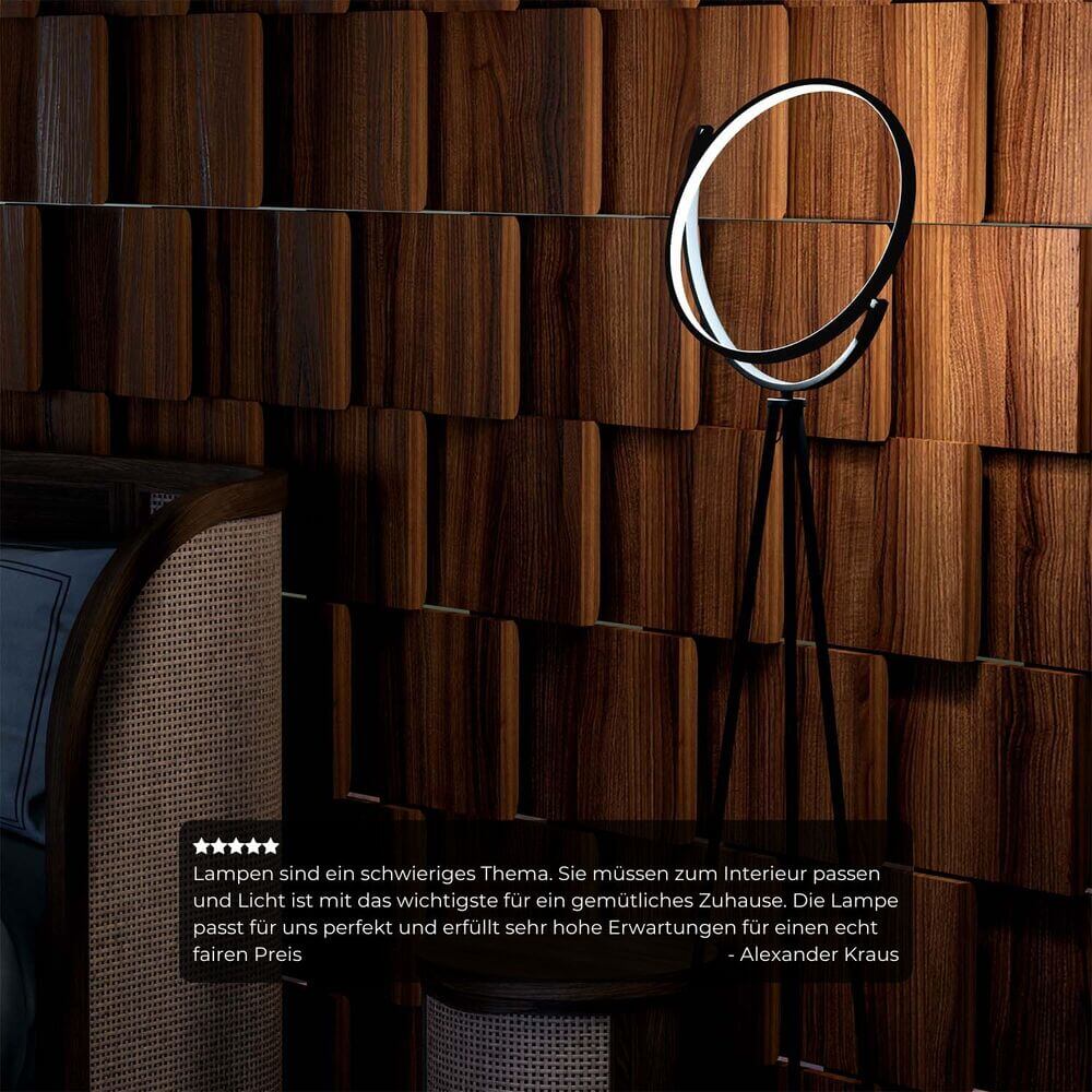 Futuristic Modern Floor Lamp with Rotating Lampshade | Standing Light for Living Room