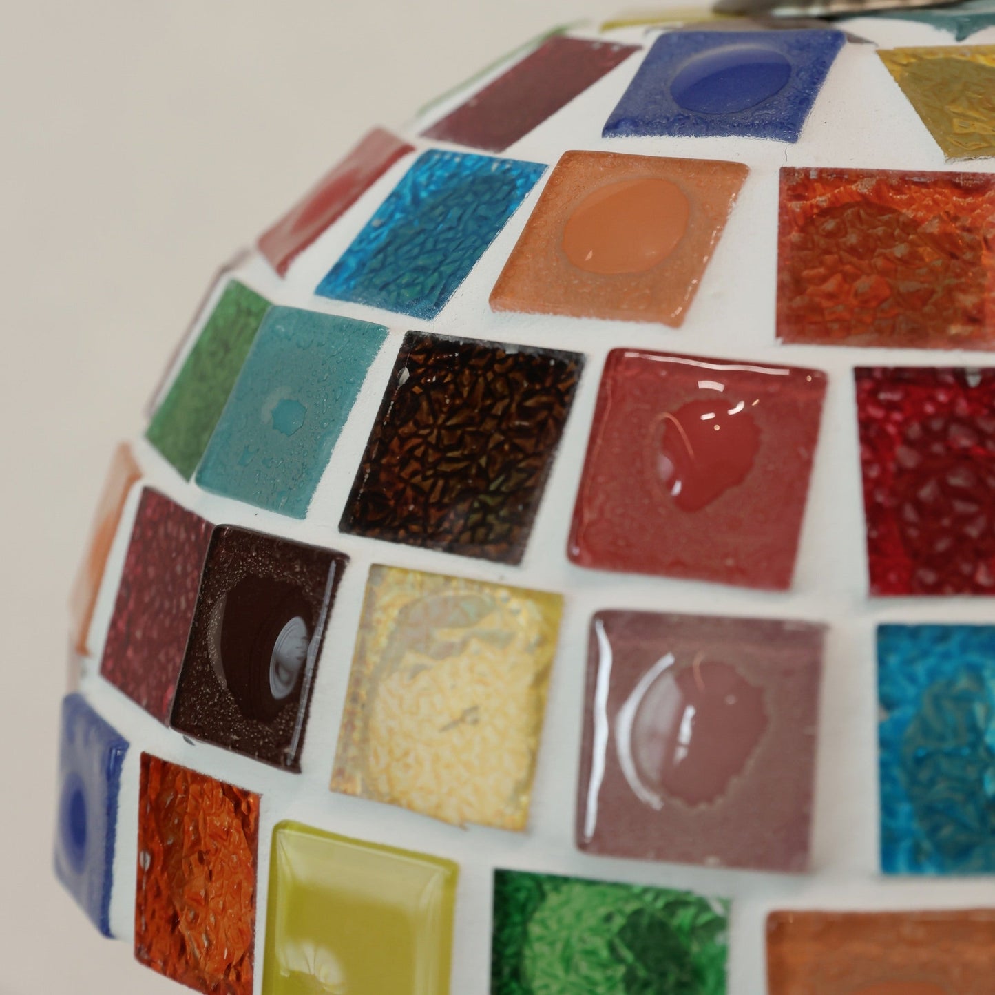 Tiffany Style Mosaic Table Lamp | Colourful Stained Glass Bedside Light