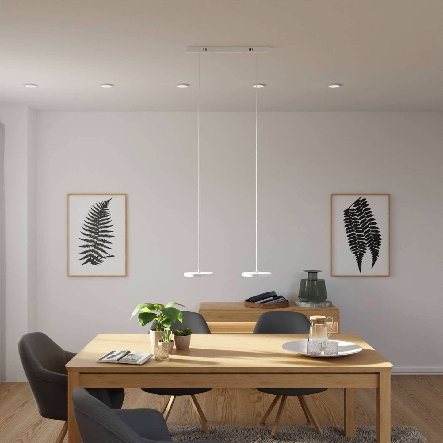 Modern Dining Room Pendant Ceiling Light | Adjustable LED Hanging Lamp