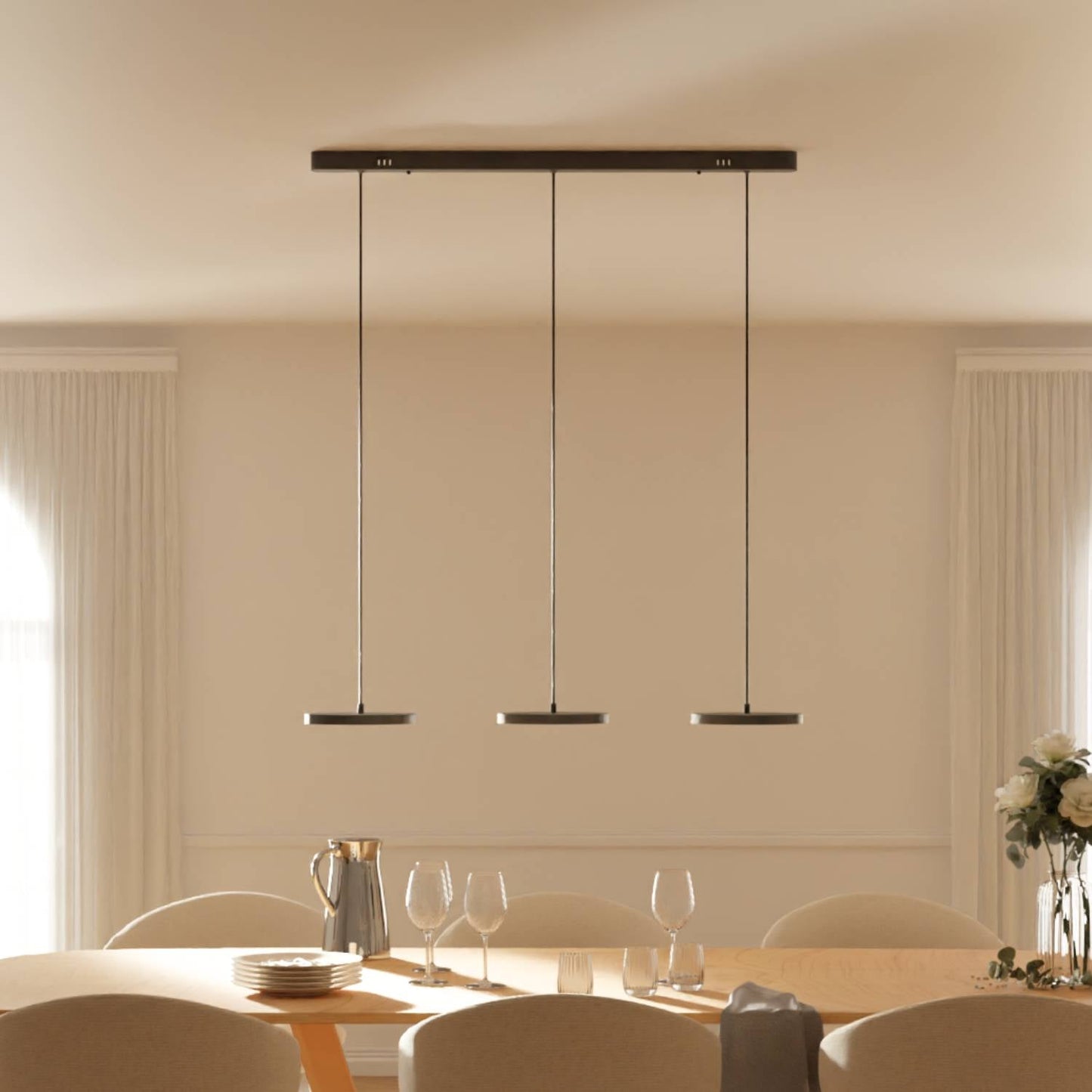 Modern Dining Room Pendant Ceiling Light | Adjustable LED Hanging Lamp
