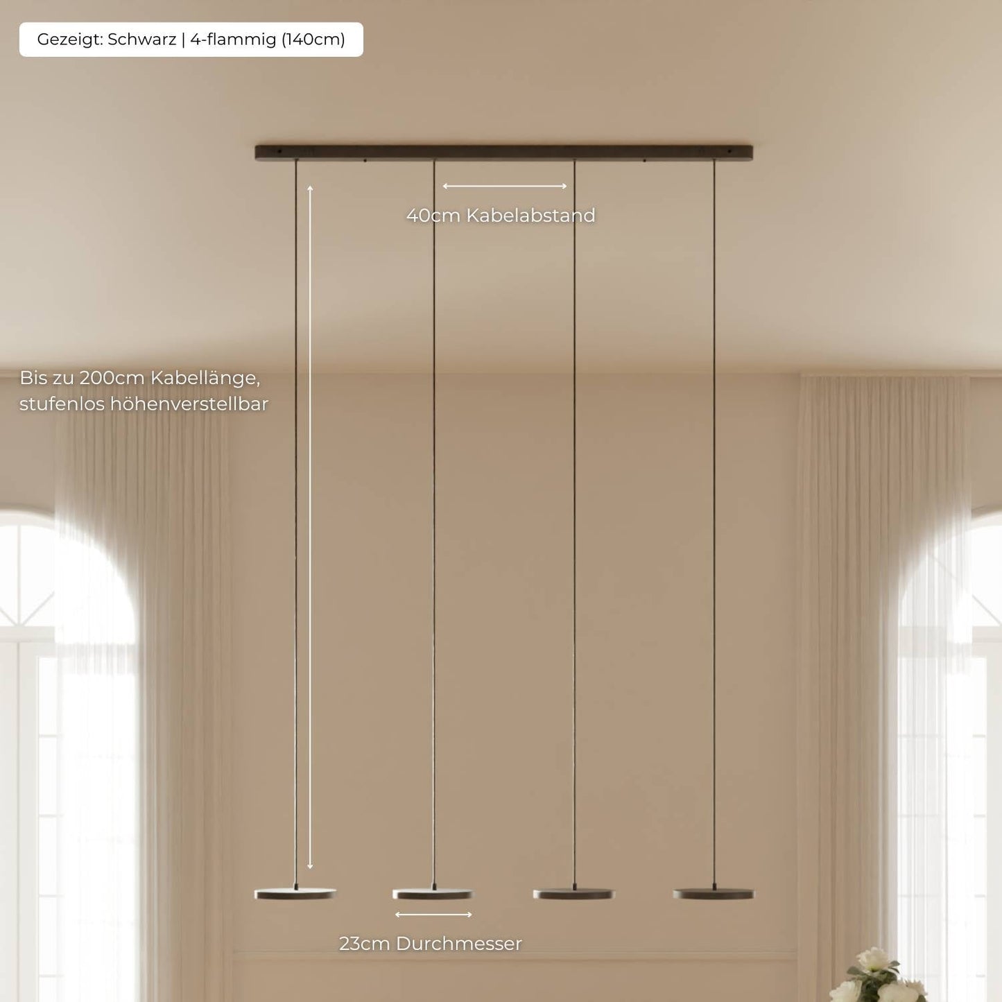 Modern Dining Room Pendant Ceiling Light | Adjustable LED Hanging Lamp