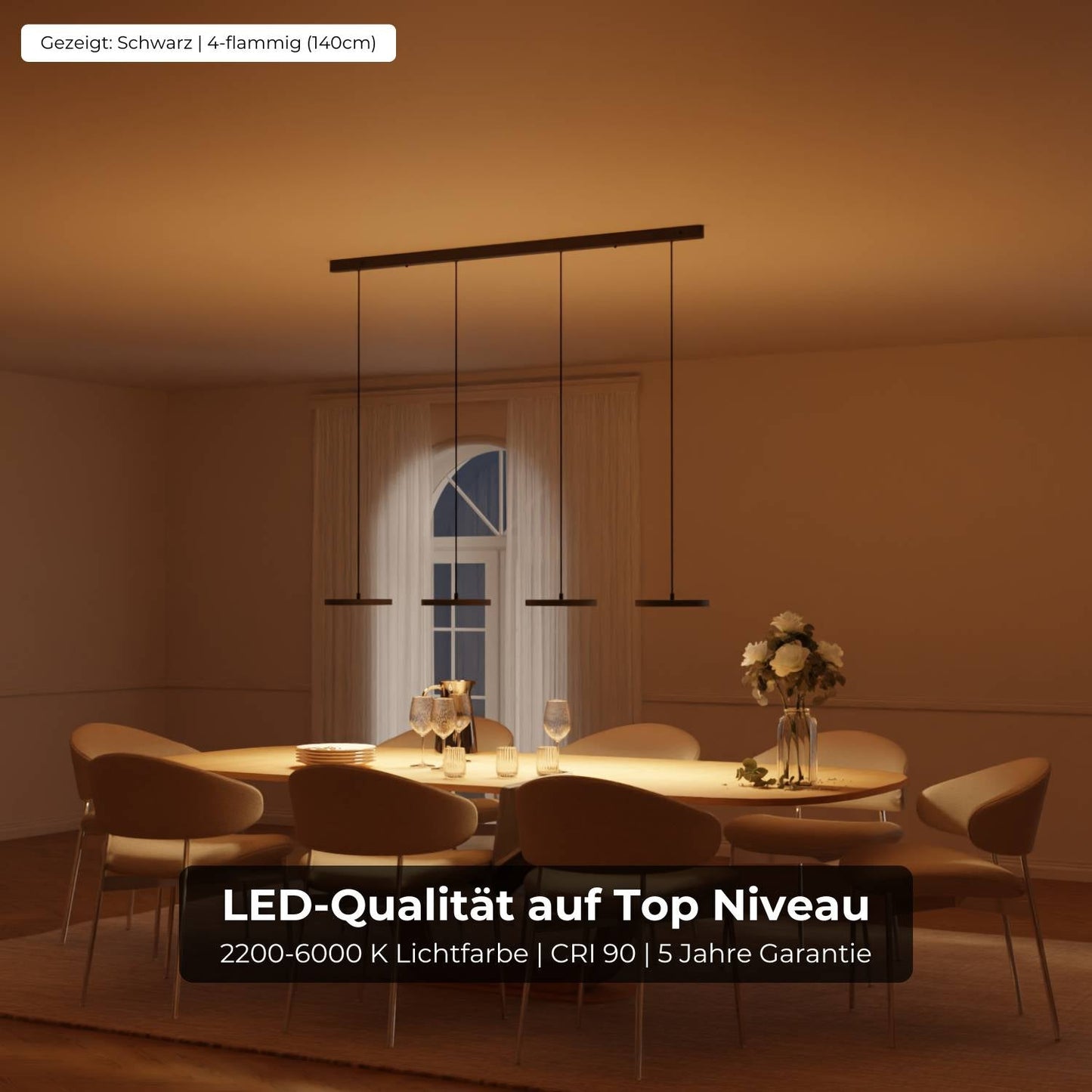 Modern Dining Room Pendant Ceiling Light | Adjustable LED Hanging Lamp