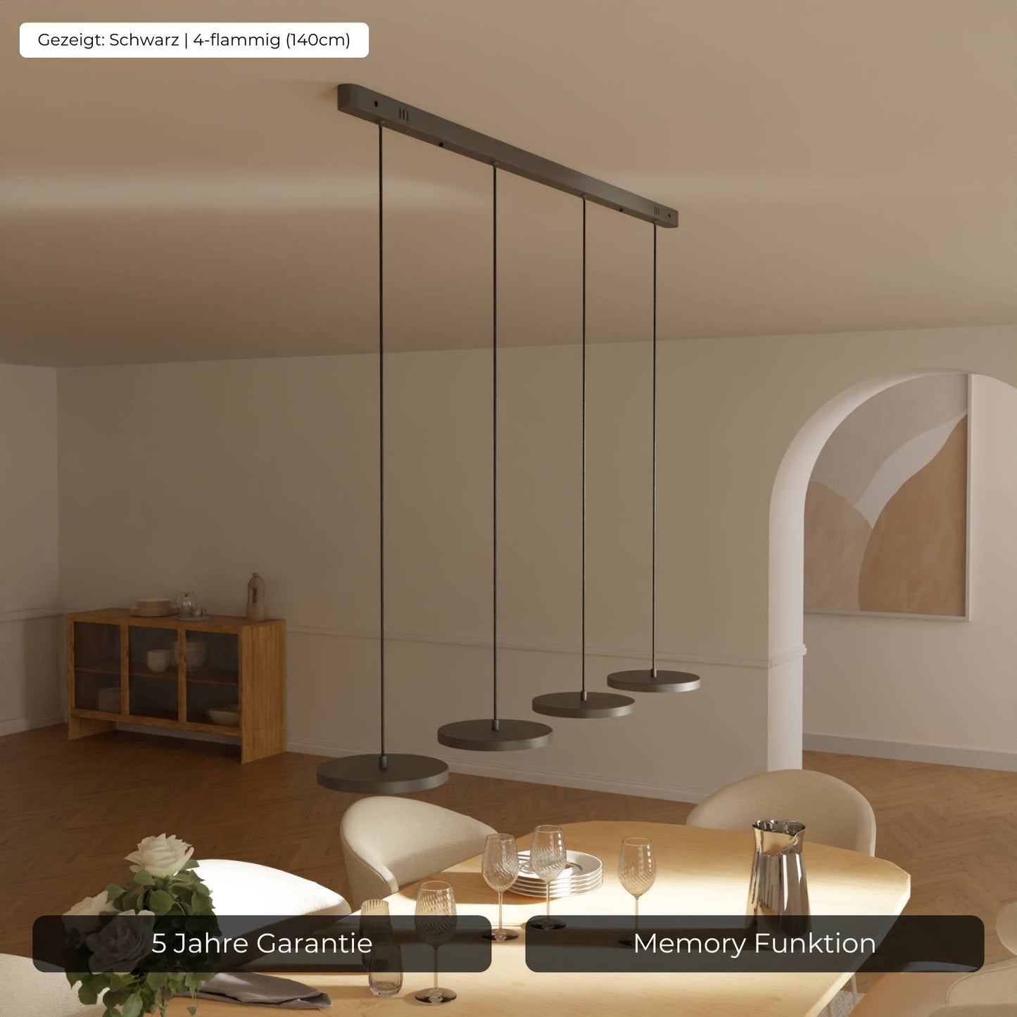 Modern Dining Room Pendant Ceiling Light | Adjustable LED Hanging Lamp