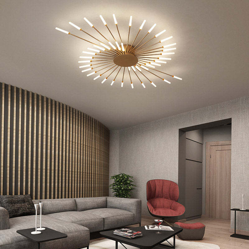 Modern Fireworks Flush Mount LED Ceiling Light | Decorative Living Room Lamp