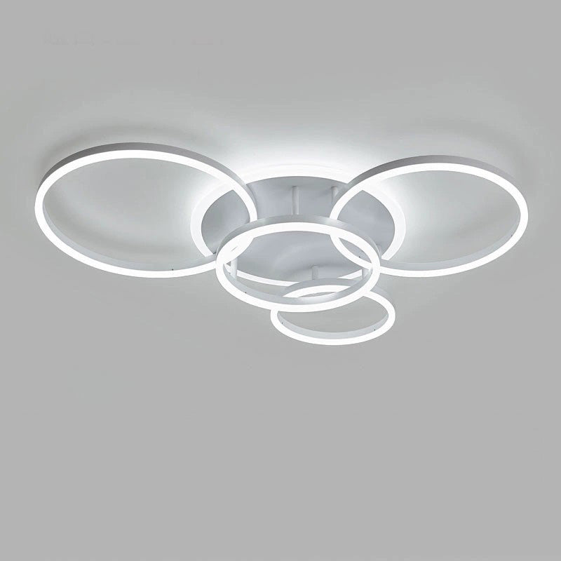 Modern Circular LED Flush Mount Ceiling Light | Luxury Low Profile Chandelier Lamp